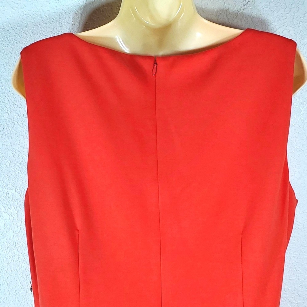 Ivanka Trump Size 16 Orange Starburst Sleeveless Sheath Dress NWT - Picture 11 of 12